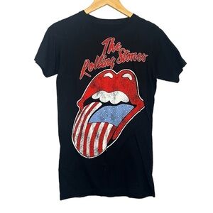The Rolling Stones American Flag tongue graphic tee size small